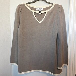St John Collection women’s sweater, vintage Santana Knit long sleeve shirt sz 6